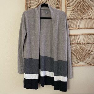 Neiman Marcus Cashmere Collection Striped Cardigan Sweater Bead Detail‎ Sz S B28